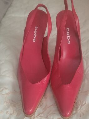 bebe RED Pointed-Toe Slingback Pumps